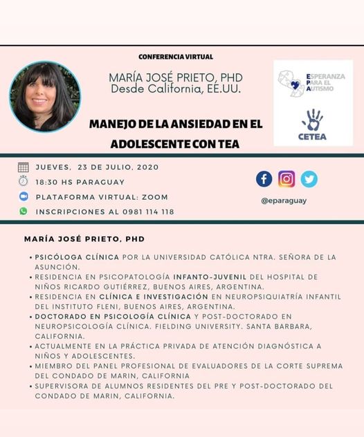 Manejo de ansiedad en el adolescente con TEA